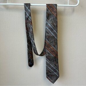 Lanvin Paris Multi-Color Paisley Silk Jacquard Tie 3” Wide 55” Long